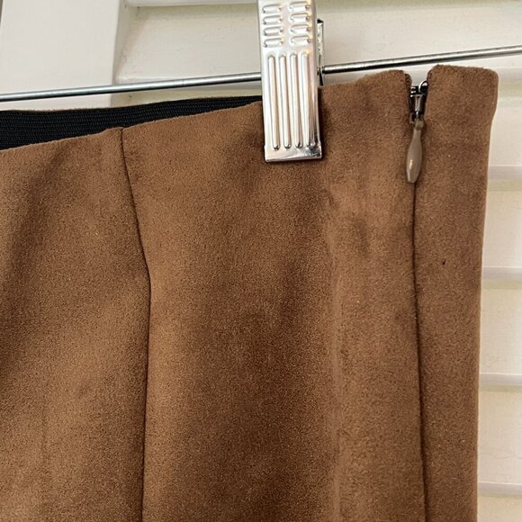 NWT Loft skinny leggings pants faux suede brown 6 women - Picture 5 of 13
